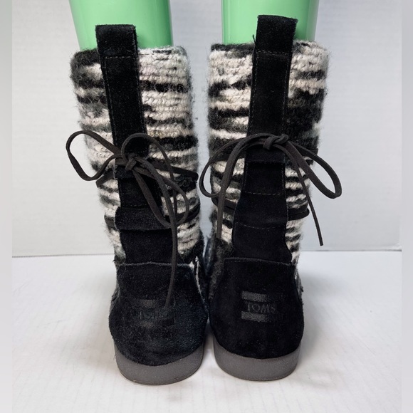 TOMS Women’s Nepal Suede Yarn Textured Faux Fur Lined Boots Size 8.5 - Picture 3 of 16
